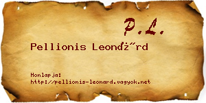 Pellionis Leonárd névjegykártya